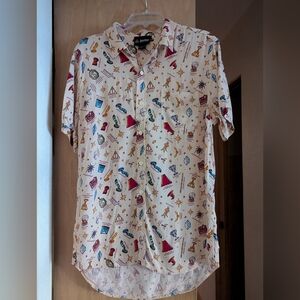 Wizarding World Harry Potter houses button down shirt. Size L.